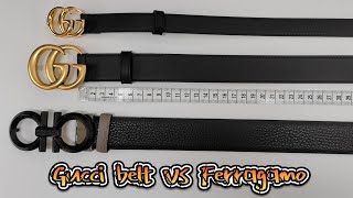 GUCCI Leather belt VS Ferragamo BELT [upl. by Banks277]