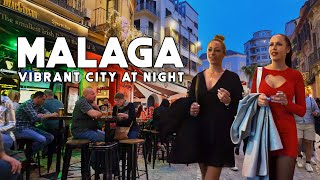 Malaga City Spain Vibrant City at Night March 2024 Update Costa del Sol  Andalucía 4K [upl. by Marissa]