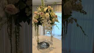 Tall Wedding Centerpiece using orchids roses hydrangeas and greenery [upl. by Bunde]