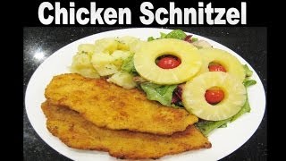 Chicken Schnitzel  Recipe  Liz Kreate [upl. by Enyaht663]