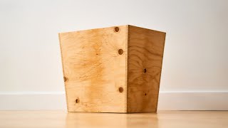 Making a Waste Basket from Scrap Plywood  Woodworking  Box Joints [upl. by Paulsen]