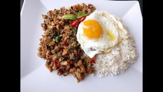 Learn to Cook Thai Food  Pad Kra Pao  Chili Basil Chicken in mins [upl. by Aerdnod]