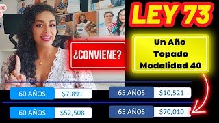 Ley 73 ¿Conviene 1 año de Modalidad 40 topado [upl. by Anahsohs]