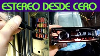 Como instalar autoestereo desde cero donde no hay cables del lado del auto [upl. by Bucky]