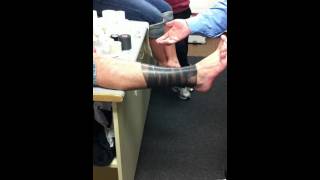 Shin Splint Taping Techniques [upl. by Neelrihs]