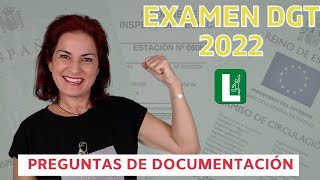 🔥 10 Preguntas de Examen DGT sobre 🚗 DOCUMENTACIÓN 2022 [upl. by Nnarefinnej]