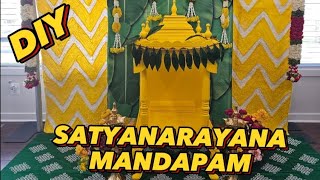 How to Build Satyanarayana Swamy Mandapam  DIY  USA [upl. by Karyl139]