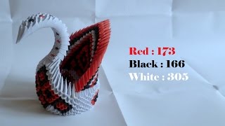 Origami 3D tutorial  Big Swan [upl. by Bernard]