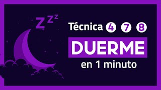 😴CÓMO DORMIR RÁPIDO 1 MINUTO  Técnica de Respiración 478 [upl. by Trebbor]