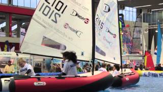 DinghyGo the inflatable sailboat  Hiswa 2013 waterfunzone [upl. by Arreit]