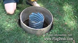 FlagDeskcom  How to Install a Foundation with Pedestal Form [upl. by Navert649]