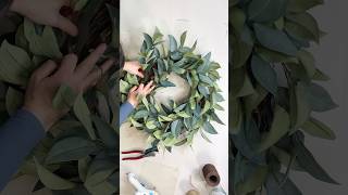 Easy DIY greenery wreath for beginners 🌿 [upl. by Ardnued458]