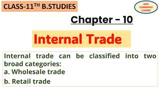 Wholesale Trade  Internal Trade  Class11 Business Studies [upl. by Elgar]