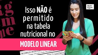 NOVA TABELA NUTRICIONAL Detalhes sobre o modelo LINEAR [upl. by Odie]