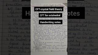 CFT crystal field theorychemistry shorts [upl. by Enyehc124]