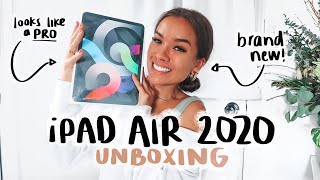 BRAND NEW IPAD AIR 2020 4TH GENERATION UNBOXING   apple pencil 2nd gen amp other accessories [upl. by Reider]