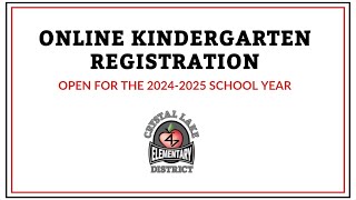 Online Kindergarten Registration 20242025 [upl. by Ecyak]