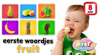 Woordjes leren • FRUIT • Baby tv Nederlandse baby filmpjes • 8 minuten [upl. by Annair380]