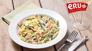 Pasta primavera met zalm en Goudse kaassaus [upl. by Nuahsyt]