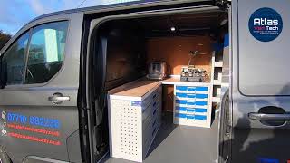 Shelving Drawer and Store Case Solutions on a Ford Transit Custom L1H1 for GLock Locksmiths [upl. by Alleda306]