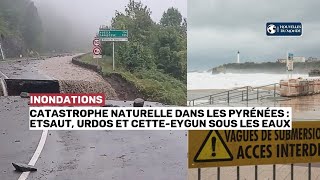 🚨🌍Inondations dévastatrices dans les Pyrénées  Le camping du Gave dAspe emporté par les flots [upl. by Roosnam972]