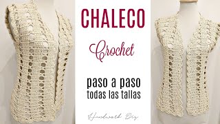 TEJE CHALECO A CROCHET PASO A PASO [upl. by Oderfodog]