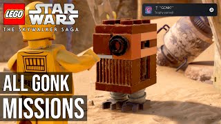 GONK Trophy Complete The GNK Droid Escort Missions  LEGO Star Wars The Skywalker Saga [upl. by Spalla745]