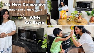 Haier’s 5 In 1 Microwave with Inbuilt Air Fryer For Easy amp Quick Cooking 😎😲 [upl. by Aihseuqram]