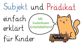 Subjekt und Prädikat  Satzglieder bestimmen Grundschule [upl. by Habeh]