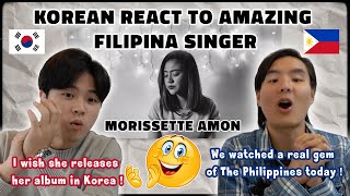 Korean React to Amazing Filipina Singer Morissette Amon  I’ve got goosebumps [upl. by Ahsert399]