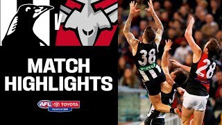 Collingwood v Essendon Highlights  Round 23 2019  AFL [upl. by Akcirederf855]