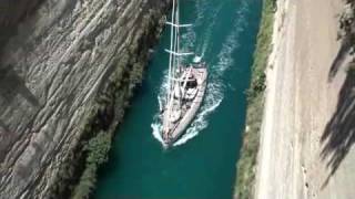 Corinth Canal Isthmus of Corinth Greece 29072009 [upl. by Peonir]