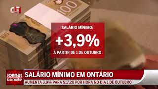 Emprego Salário mínimo em Ontário aumenta no dia 1 de outubro [upl. by Auot969]