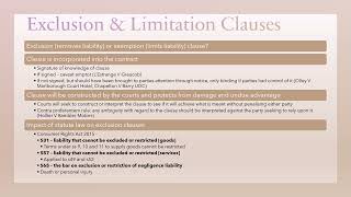 Exclusion and Limitation clauses [upl. by Llemart]