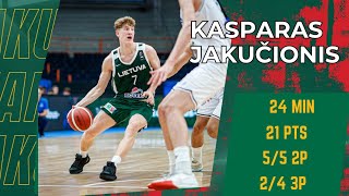 Future Illini Kasparas Jakucionis vs Italy u18 EuroBasket [upl. by Gnuh]