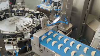 Potstickers Dumplings Packing Machine Gyoza Maker Dumplings Packer Tray Arranging Machine [upl. by Salokin]