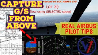 Capture Glide Slope from ABOVE  REAL Airbus Pilot  Stable Approach [upl. by Nref]