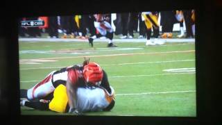 Vontaze Burfict hits Ben Roethlisberger [upl. by Essilem]