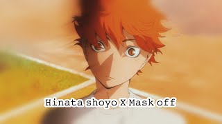 Hinata Shoyo X Mask Off Instumental  Haikyuu  AV amv [upl. by Minnie]