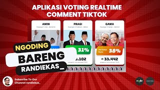 Nodejs Aplikasi pemilu 2024 vote realtime lewat komentar tiktok part1 [upl. by Aihsila]