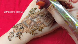 Simple Intricate Mehndi Design  Mehers Henna [upl. by Phineas]