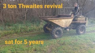 Thwaites hand crank dumper first start in 5 years [upl. by Aniaz]