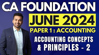 Ch 1 Theoretical Framework  Unit 2 Part 2  CA Foundation Accounts  June 2024  CA Parag Gupta [upl. by Neehar]