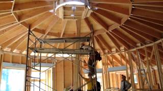 Mandala Homes Prefab Assembly 2350 Faceted Round Home [upl. by Nnylear]