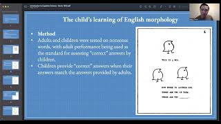 Lecture 3A The Childs Learning of Morphology  COGSCI 1  UC Berkeley [upl. by Adan]