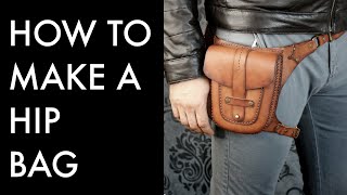 How to Make a Leather Hip Bag  Tutorial and Pattern Download [upl. by Vargas]