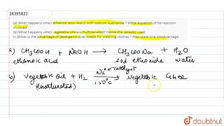 a What happens when ethanoic acid reacts with sodium hydroxide  Write equation of he reaction [upl. by Ikciv399]