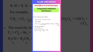 By Halogenation of alkanes  preparation methods of Haloalkanes  organic chemistry [upl. by Kristan260]