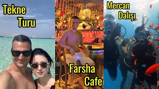 Shram El Sheik White islandda Mahsur Kaldık Tüplü Dalış ve Farsha Cafe  3 [upl. by Polinski]