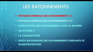 Physique Générale Des Rayonnements 12 [upl. by Libenson]